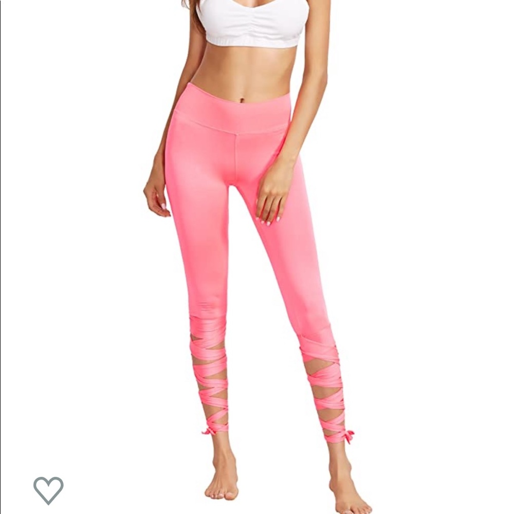 Pink ballet leggings. **NWOT** - Picture 2 of 7
